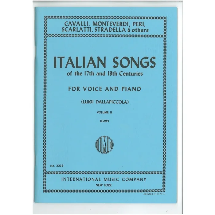 Italian Songs of the 17th and 18th Centuries Vol. 2 Vol. 2
