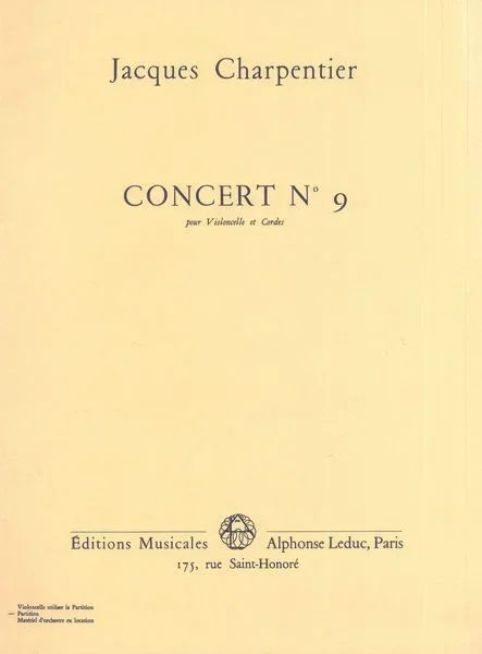 J. Charpentier: Concerto No. 9