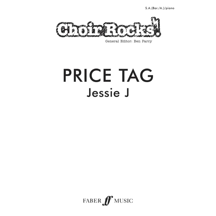 J, Jessie – Price Tag. SA/Men (Choir Rocks!)