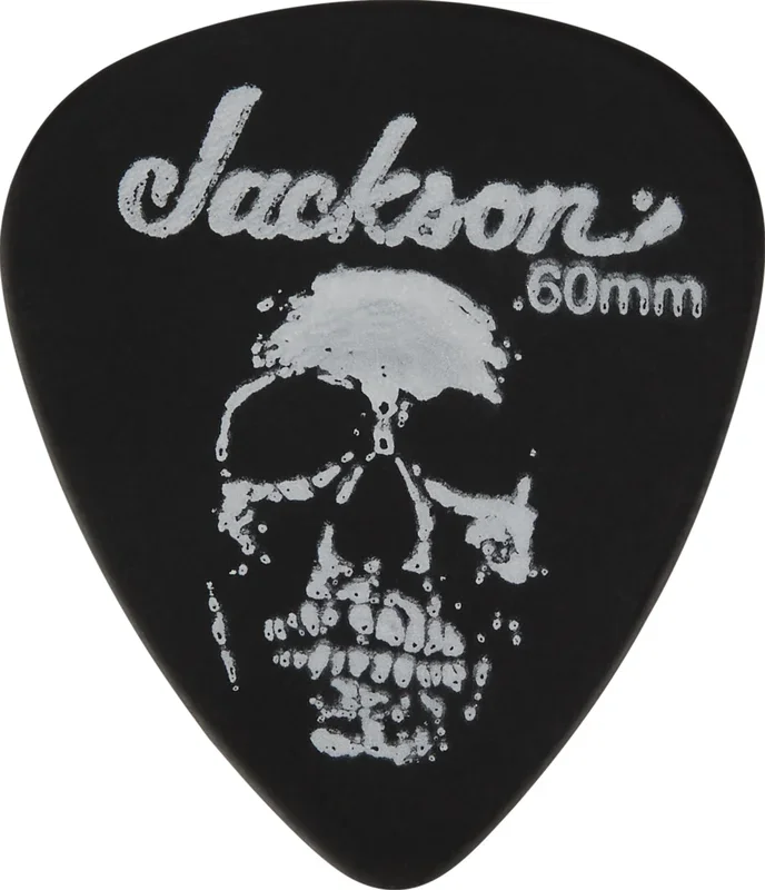 Jackson 451 Shape Skull Picks Black Thin and Medium .60 mm (12 pack) – 2987451750