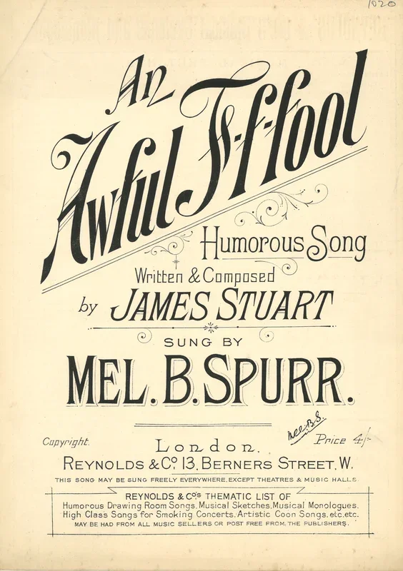 James Stuart : James Stuart : An Awful F-F-Fool – Piano, Voice – Faber Digital