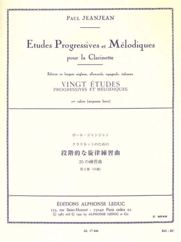 Jeanjean: Etudes Progressives et Mélodiques – Volume 2