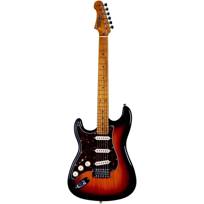 Jet JS-300 SSS Left-Handed Electric Guitar with Maple Fretboard – Sunburst