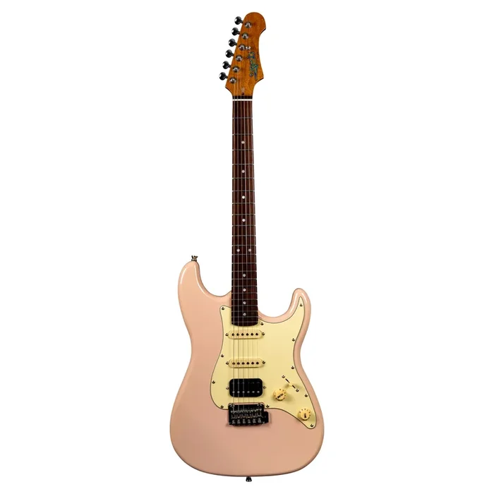 Jet JS-400 HSS Electric Guitar with Rosewood Fretboard – Shell Pink