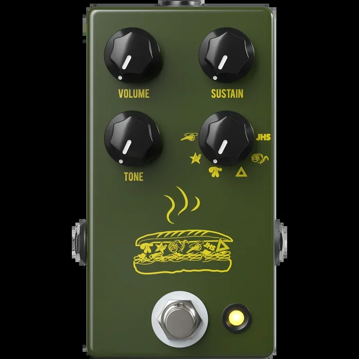 JHS Pedals Muffuletta Army Green Distortion / Fuzz Pedal