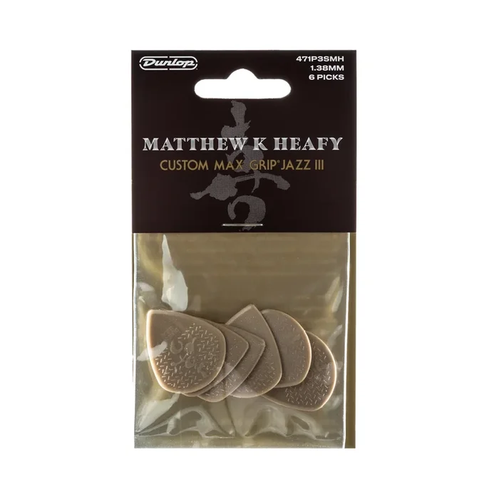 Jim Dunlop Matt Heafy Max-Grip Jazz III Guitar Pick Player Pack – 6 pack