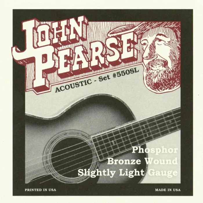 John Pearse Slightly Light Phosphor Bronze Acoustic Strings 011 050 – 550SL