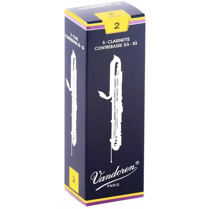 Juego de 5 cañas tradicionales para clarinete contrabajo Vandoren
