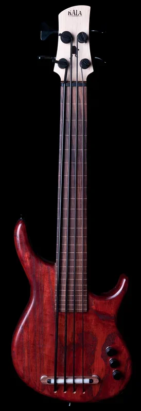 Kala Solid Body UBass 4-String in Satin Skyline Red KASB4FLSRD
