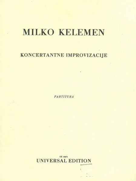 Kelemen: Concertante Improvisation