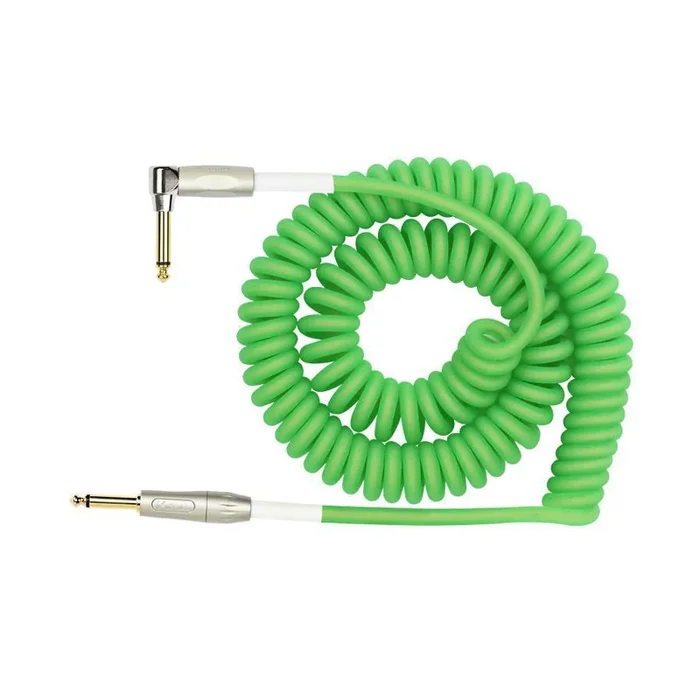 Kirlin IMK202GR 30ft Premium Coil Green Guitar Cable RA – Straight