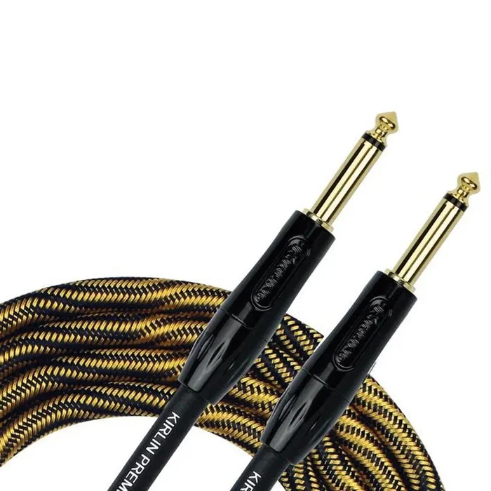 Kirlin IWB201WB 20ft Premium Plus Wave Yellow Instrument Cable 1/4″ Mono Plug