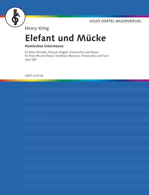 Kling, Henry : Kling, Henry : Elephant and Midge, Komisches Intermezzo – Piccoloflute (trumpet), trombone and piano