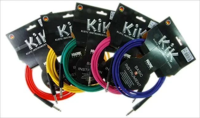 Klotz KIK Guitar Cable 3m (10ft) – Red/Nickel Connectors