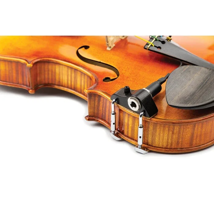 KNA VV-3V Ebony Violin Pickup with Onboard Volume Control and Adjustable Clamps