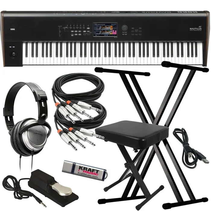 Korg Nautilus AT 88-Key Music Workstation KEY ESSENTIALS BUNDLE