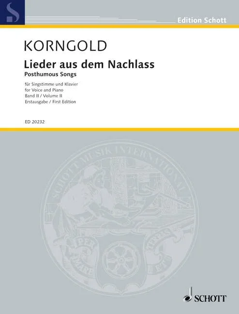 Korngold, Erich Wolfgang : Korngold, Erich Wolfgang : Der innere Scharm, – voice and piano – Schott Digital