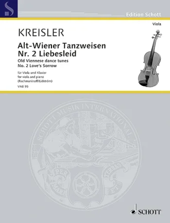 Kreisler : Wiener Tanzweisen No 2 Liebesleid: Old Viennese Dance Tunes: Viola & Piano