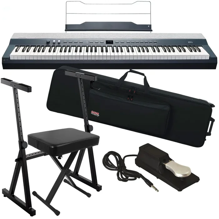 Kurzweil KaP1 Digital Piano – Blue STAGE ESSENTIALS BUNDLE