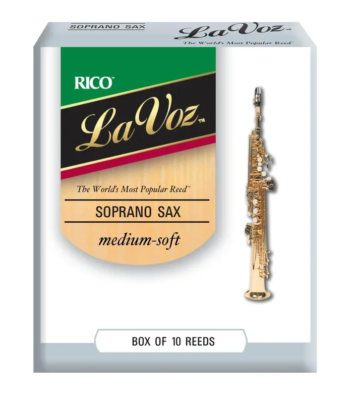 La Voz Soprano Sax Reeds, Strength Medium-Soft, 10-pack