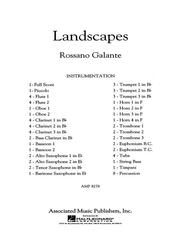 Landscapes Gscb5 Score Only (Music Score)