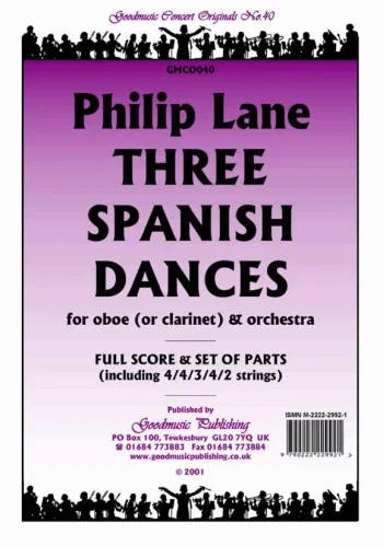 Lane : 3 Spanish Dances Oboe And Orchestra Score And Parts