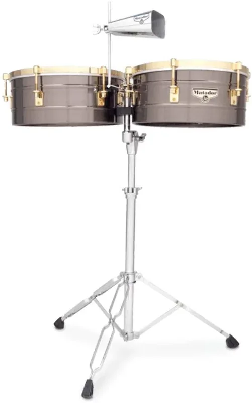 Latin Percussion 14”-15” Matador Timbales – Brushed Nickel