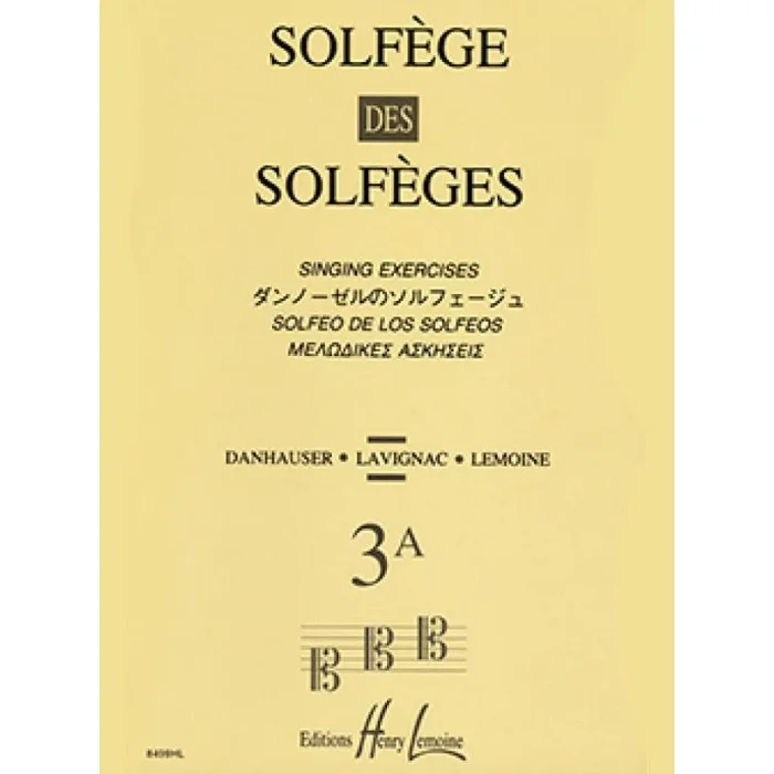 Lavignac, Albert – Solfège des Solfèges Vol.3A sans accompagnement