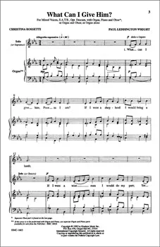 Leddington Wright – What Can I Give Him? SATB
