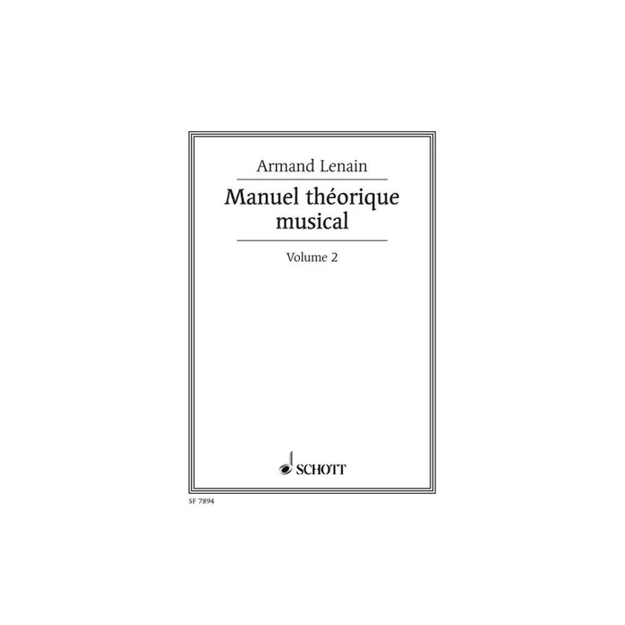 Lenain, Armand – Manuel théorique musical Vol. 2