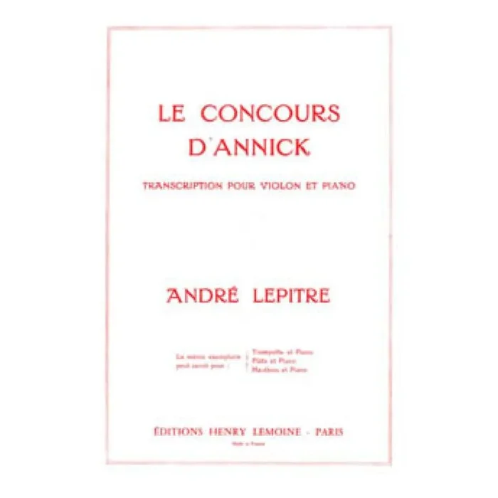 Lepitre, André – Concours d’Annick