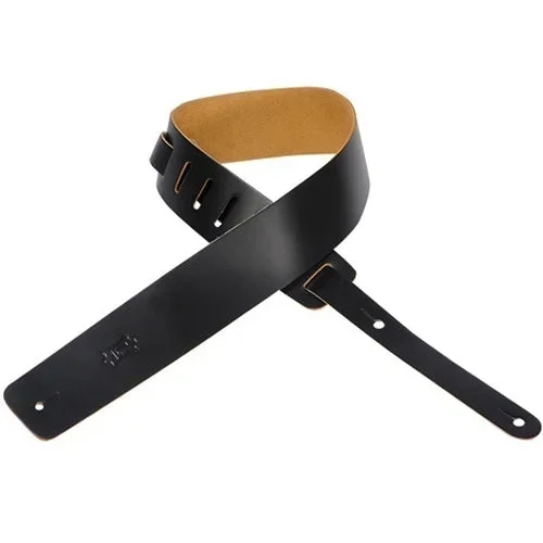 Levys 2.5 Inch Leather Guitar Strap in Black – M1BLK