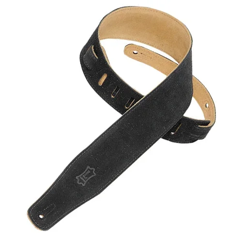 Levys 2.5 Inch Suede Guitar Strap in Black – MS26BLK