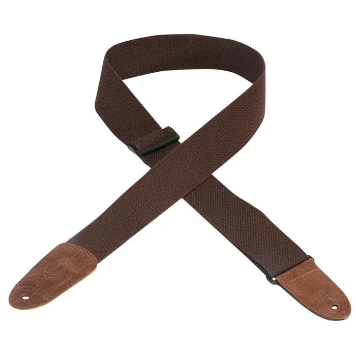 Levys 2 Inch Cotton Guitar Strap w/Suede Ends in Brown – MC8BRN
