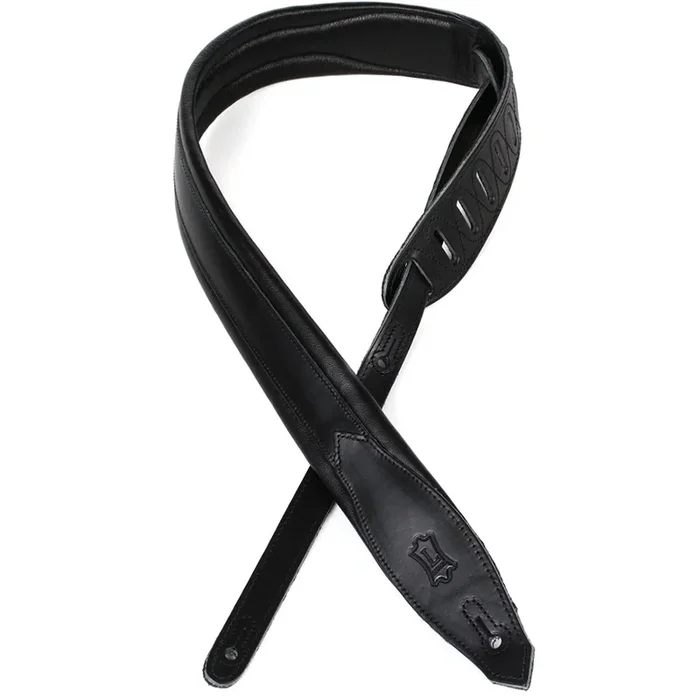 Levys 2 Inch Leather Guitar Strap w/Foam Core in Black – MSS80BLK