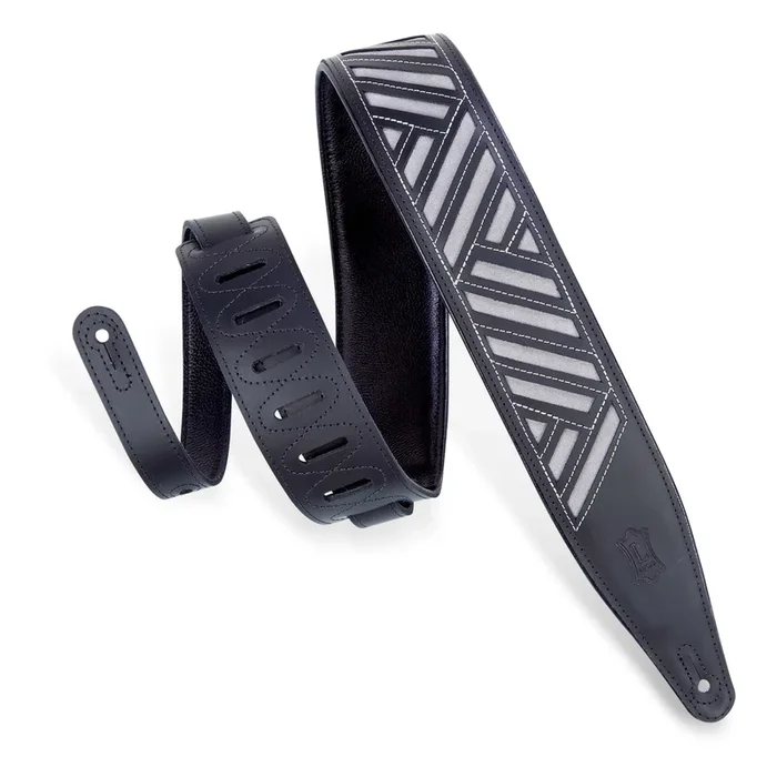 Levys Diamond Cut Out Guitar Strap – MC317DCO-BLK-GRY