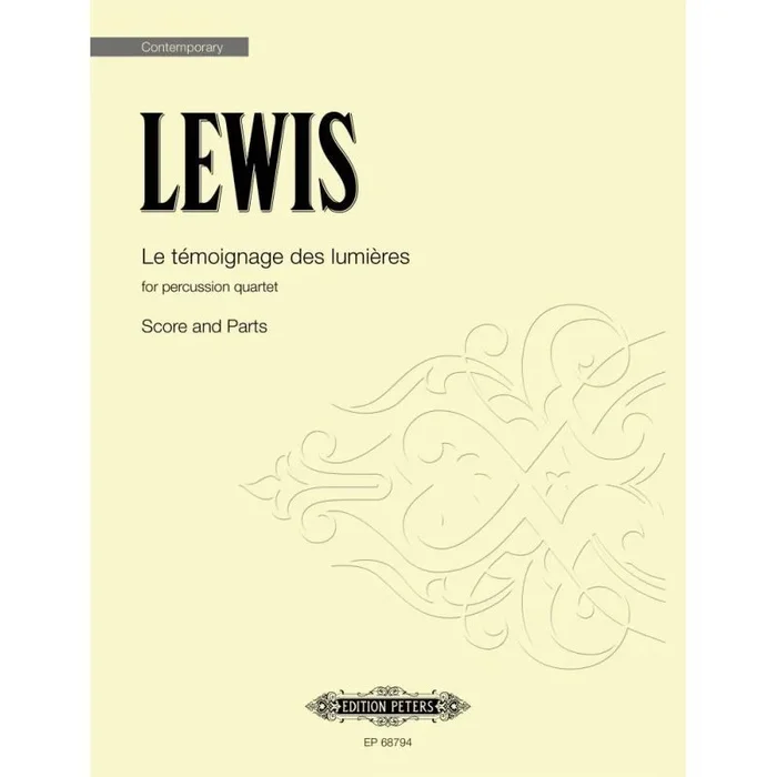 Lewis, George – Temoignage des lumieres, Le (sc & pts)