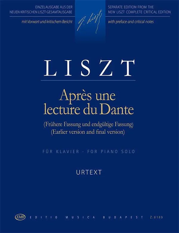 Liszt: Après une lecture de Dante (Earlier & Final Version)