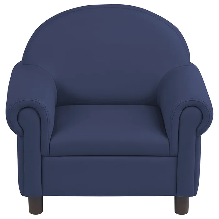 Little Lux Navy Preschool Lounge Chair | Adjustable Kids’ Soft Seat for Reading & Relaxation