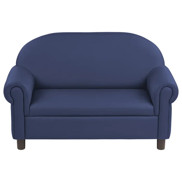 Little Lux Navy Preschool Sofa | Adjustable Faux Leather Kids’ Couch