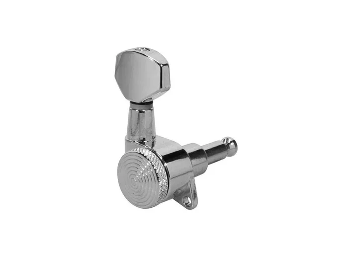 Locking machine heads guitar die cast 3L3R, low gearing 19:1, chrome