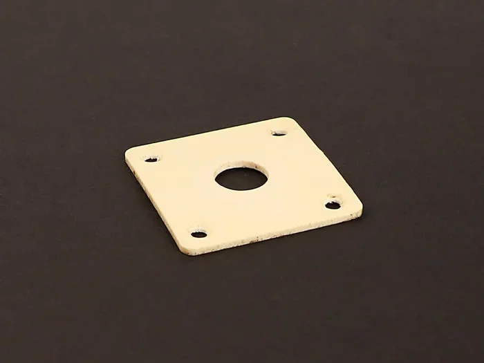 LP jack plate, cream relic This jack plate is intentionally aged to match the rest of a vintage guitar.