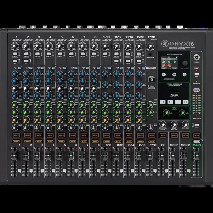 Mackie Onyx16 16-Channel Premium Analog Mixer with Multi-Track USB
