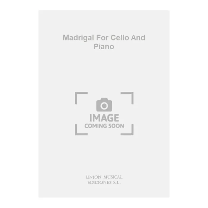 Madrigal For Cello And Piano