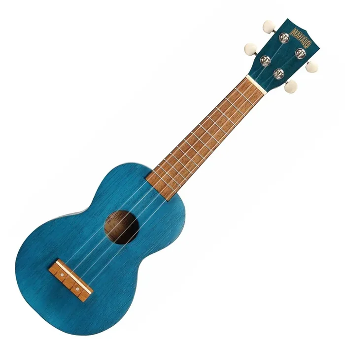 Mahalo Kahiko Soprano Ukulele in Transparen Blue – MK1TBU