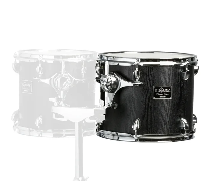 Majestic Concert 12 ” x 10 ” Black Double Headed Concert Toms