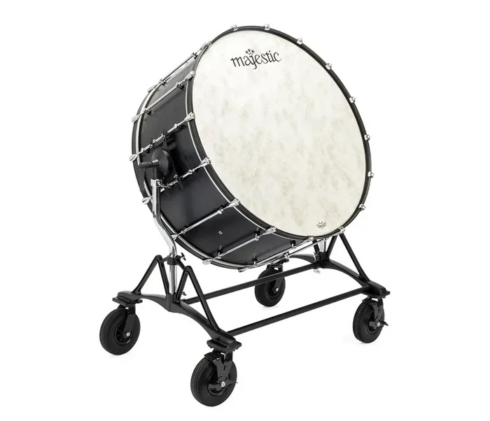 Majestic Concert 36 ” x 22 ” Black Concert Bass Drum With Field