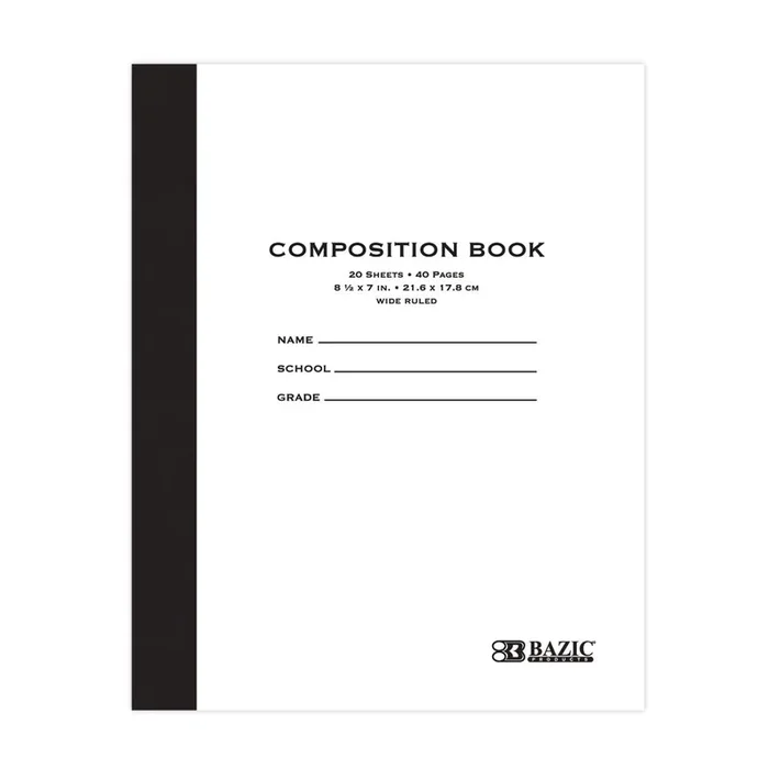 Manilla Cover Composition Book
