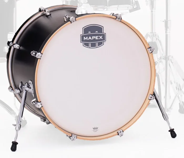 Mapex Mars Maple 22 ” x 18 ” Bass Drum (No Mount) In Matte Black