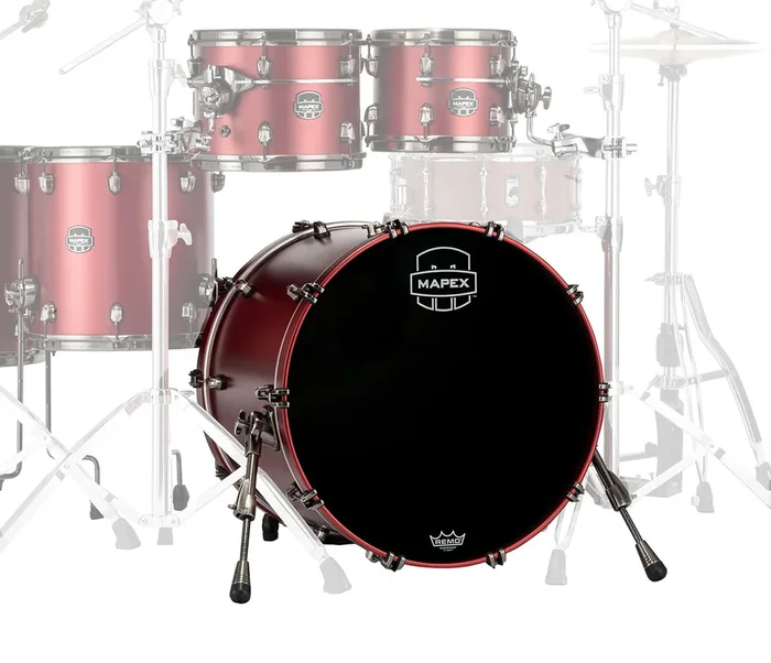 Mapex Saturn Evolution Birch Blend 20 ” x 16 ” Bass Drum (No Mount) In Tuscan Red